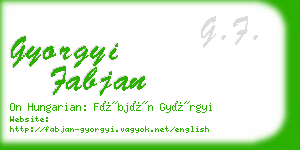 gyorgyi fabjan business card